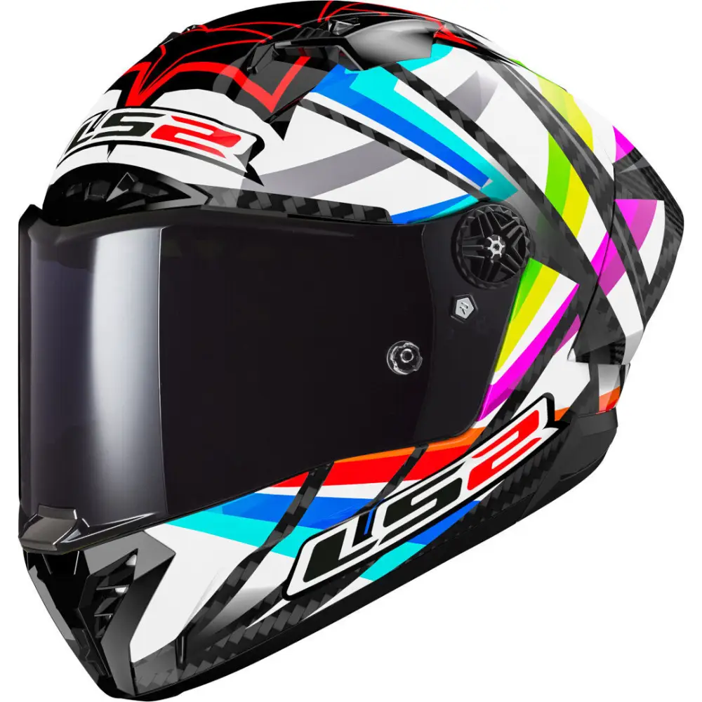 Casco LS2 FF805 Thunder Carbon GP Aero Polar Flash Black Moto