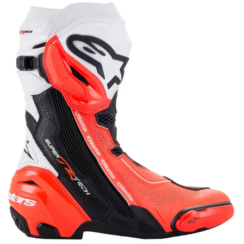 Botas Alpinestars Supertech R Vented Black/White/Red Fluo