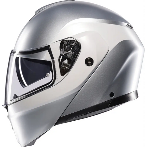 Casco AGV Streetmodular Levico Matt Silver/Light Grey