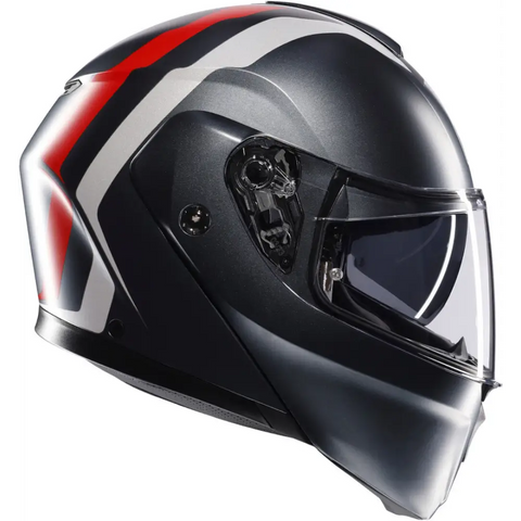 Casco AGV Streetmodular Resia Grey Matt/Red
