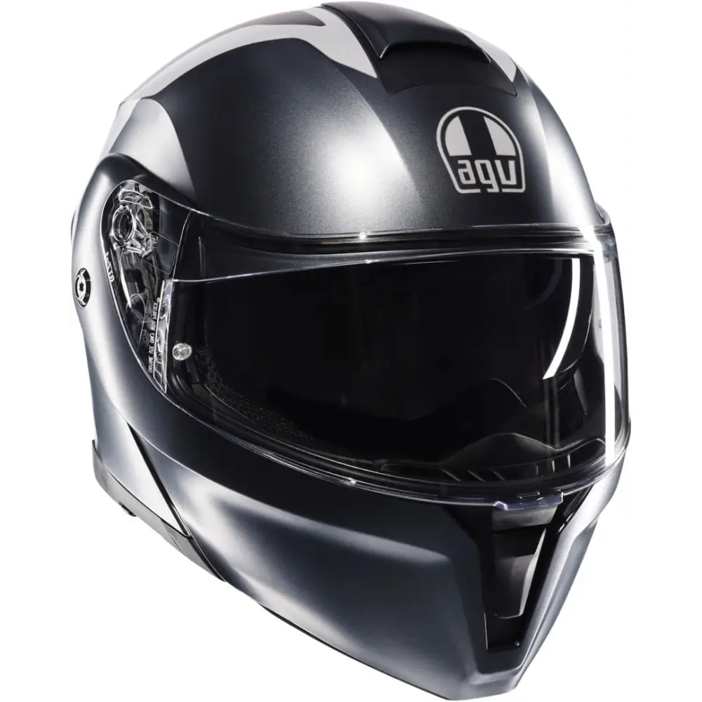 Casco AGV Streetmodular Resia Grey Matt/Red