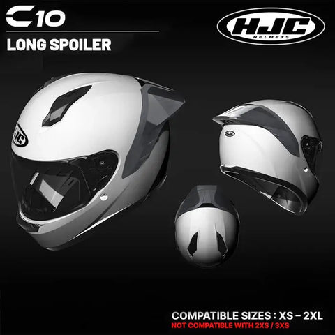Aleron/Spoiler Trasero Largo Para Casco HJC C10, Humo