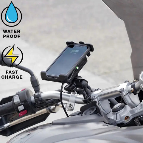 Base para Teléfono RAM Mounts Quick Grip con Carga Inalámbrica, Arnés Incluido