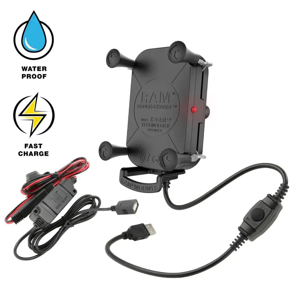 Base para Teléfono RAM Mounts X-Grip con Carga Inalámbrica, Arnés Incluido