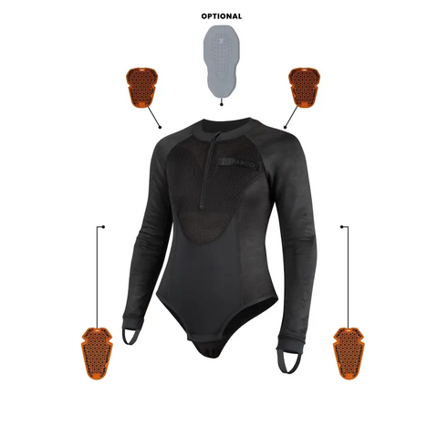 Body Base Layer de Protección para Mujer Pando Moto Bia AAA Black