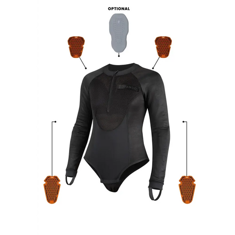 Body Base Layer de Protección para Mujer Pando Moto Bia AAA Black