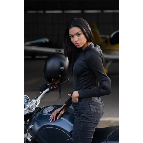 Body Base Layer de Protección para Mujer Pando Moto Shell WW 02, Black