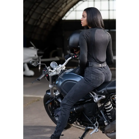 Body Base Layer de Protección para Mujer Pando Moto Shell WW 02, Black