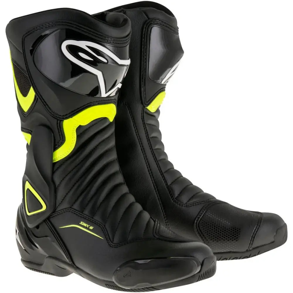Botas Alpinestars SMX-6 v2 Black/Yellow Fluo (Talla 9 US / 43 EU)