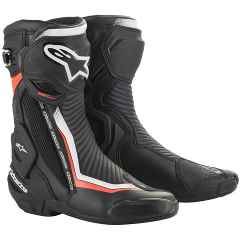 Botas Alpinestars SMX Plus v2 Black/White/Red Fluo