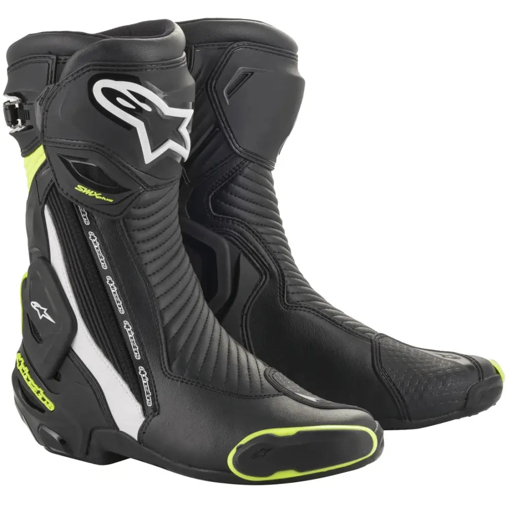 Botas Alpinestars SMX Plus v2 Black/White/Fluo Yellow