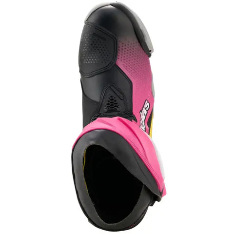 Botas Alpinestars Supertech R Black/Magenta/White/Yellow Fluo