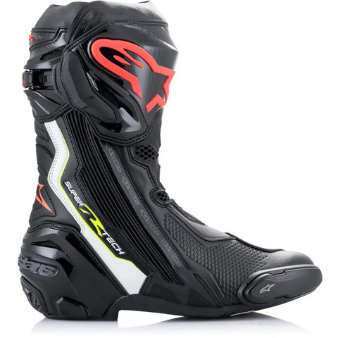 Botas Alpinestars Supertech R Black/White/Red Fluo/Yellow Fluo