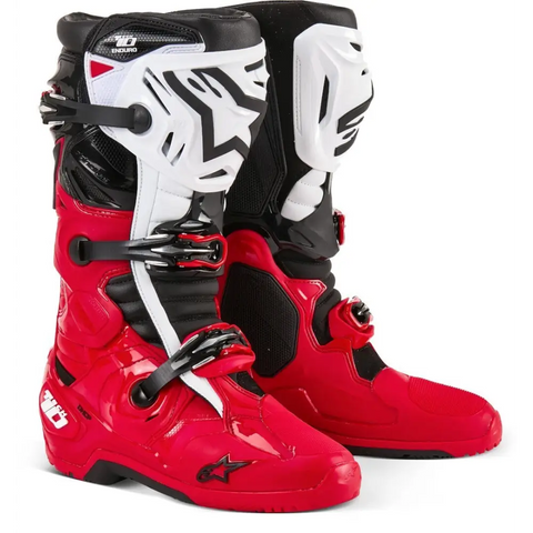 Botas Alpinestars Tech 10 Enduro, Bright Red/Black/White