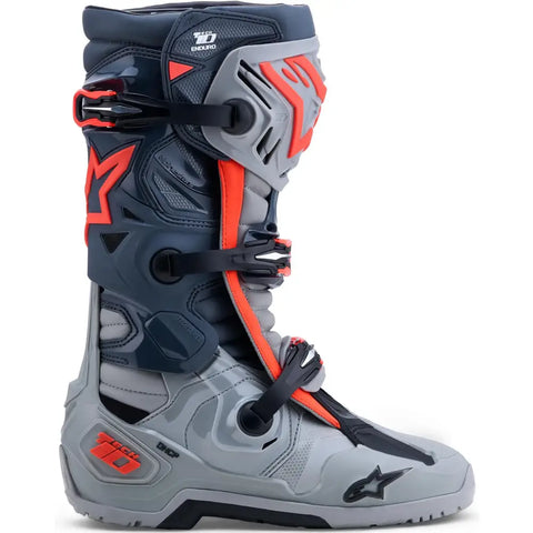 Botas Alpinestars Tech 10 Enduro Gray/Dark Gray/Fluorescent Red