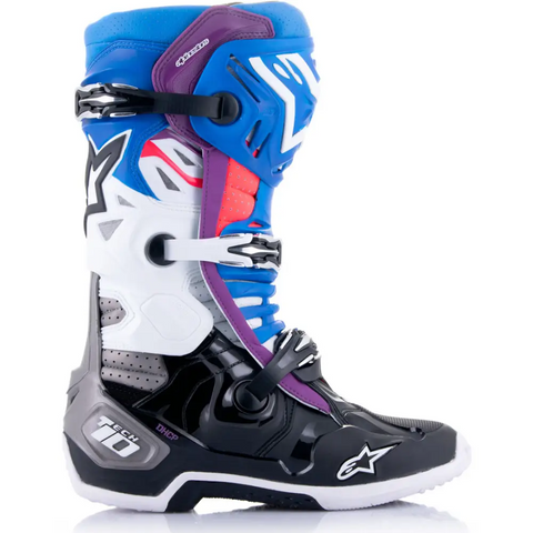 Botas Alpinestars Tech 10 Supervented Black/Enamel Blue/Purple/White
