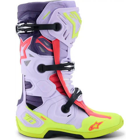 Botas Alpinestars Tech 10 Supervented Purple/Yellow Fluo/Diva Pink