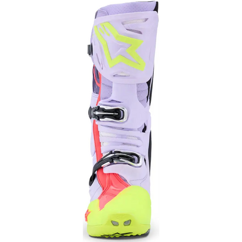 Botas Alpinestars Tech 10 Supervented Purple/Yellow Fluo/Diva Pink