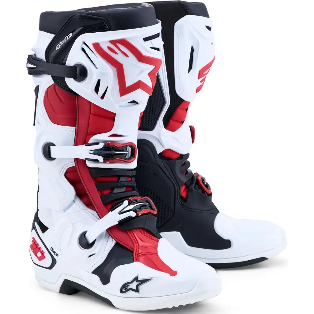 Botas Alpinestars Tech 10 White/Black/Bright Red