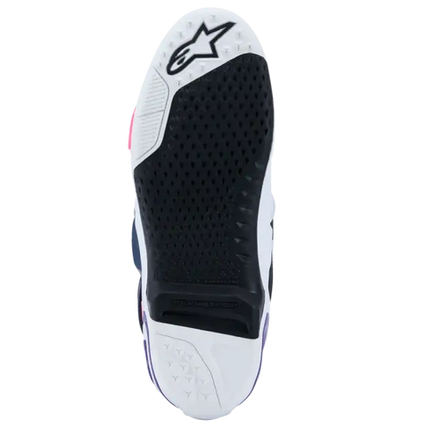 Botas Alpinestars Tech 10 White/Violet/Navy/Blue/Pink Fluo