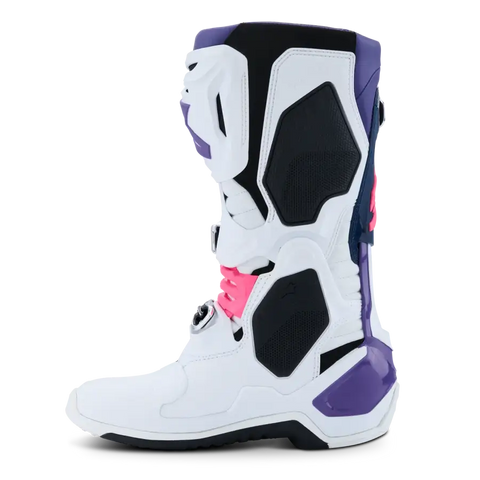 Botas Alpinestars Tech 10 White/Violet/Navy/Blue/Pink Fluo
