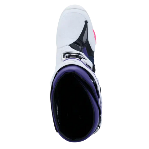 Botas Alpinestars Tech 10 White/Violet/Navy/Blue/Pink Fluo