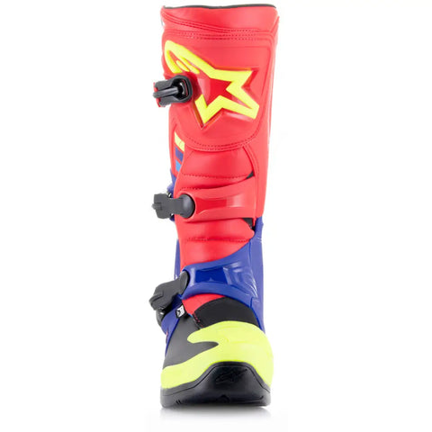 Botas Alpinestars Tech 3 Bright Red/Dark Blue/Yellow Fluo