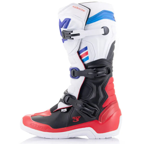 Botas Alpinestars Tech 3 White/Bright Red/Dark Blue