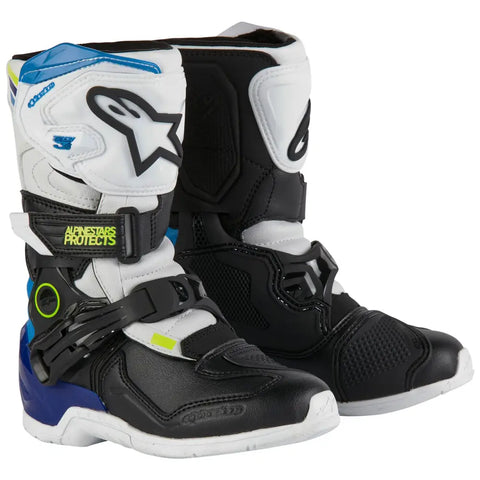 Botas Alpinestars Tech 3S Kids para Niño White/Black/Enamel Blue