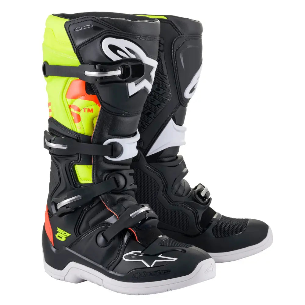 Botas Alpinestars Tech 5 Black/Red Fluo/Yellow Fluo