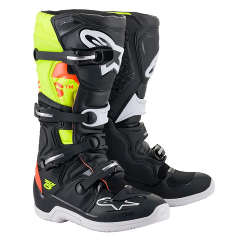 Botas Alpinestars Tech 5 Black/Red Fluo/Yellow Fluo