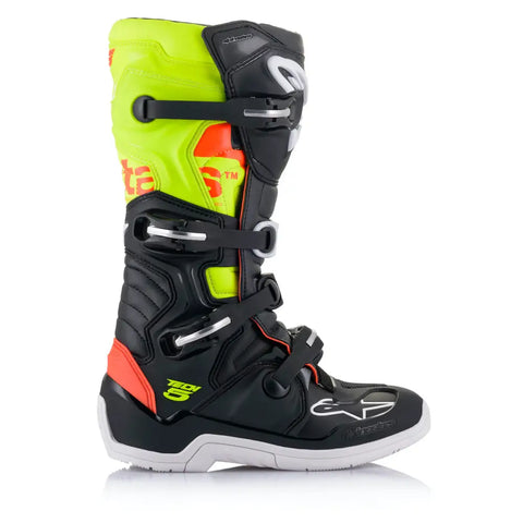 Botas Alpinestars Tech 5 Black/Red Fluo/Yellow Fluo