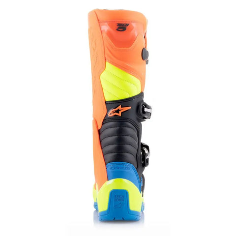 Botas Alpinestars Tech 5 Orange Fluo/Enamel Blue/Yellow Fluo