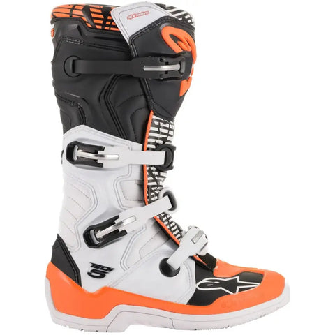 Botas Alpinestars Tech 5 White/Black/Orange Fluo