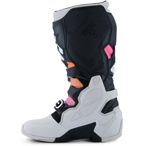 Botas Alpinestars Tech 7 Black/Light Gray/Orange Fluo/Magenta