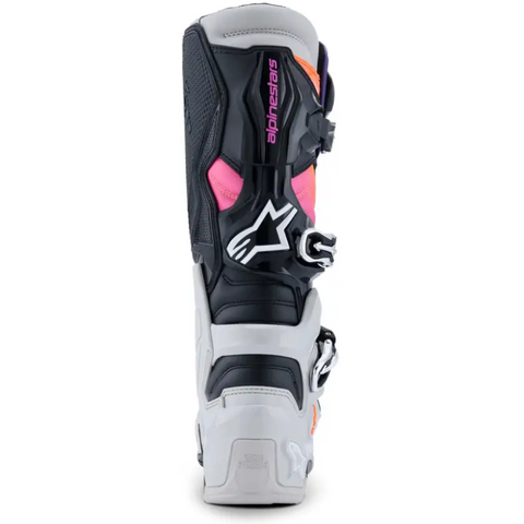 Botas Alpinestars Tech 7 Black/Light Gray/Orange Fluo/Magenta