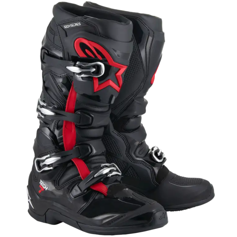 Botas Alpinestars Tech 7 Black/Red Fluo