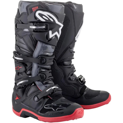 Botas Alpinestars Tech 7 Black/Cool Gray/Red