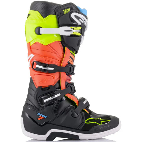 Botas Alpinestars Tech 7 Black/Fluo Yellow/Fluo Red