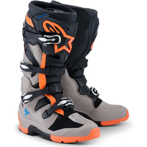 Botas Alpinestars Tech 7 Enduro Black/Warm Gray/Orange Fluo