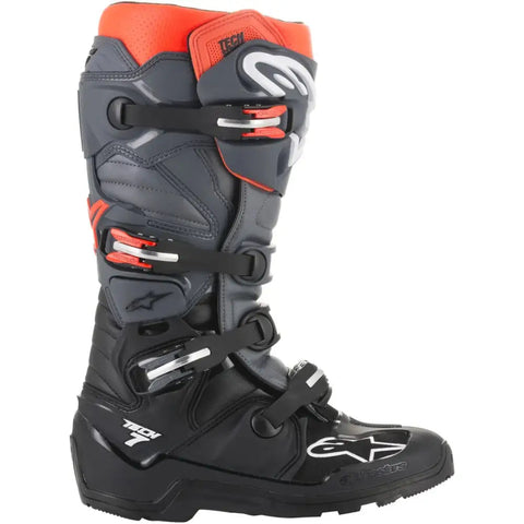 Botas Alpinestars Tech 7 Enduro Black/Gray/Fluo Red