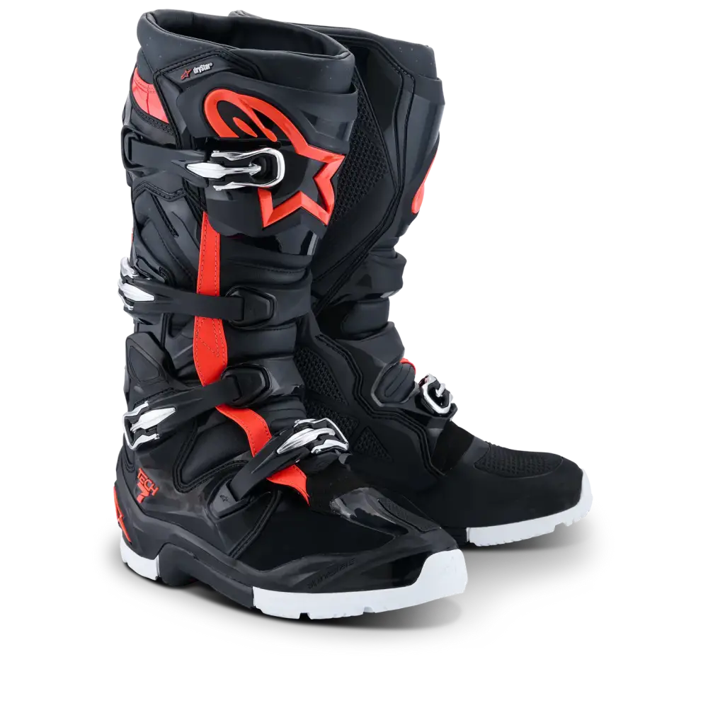Botas Alpinestars Tech 7 Enduro Drystar® Black/Red Fluo/White
