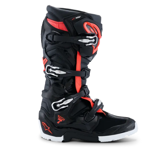 Botas Alpinestars Tech 7 Enduro Drystar® Black/Red Fluo/White