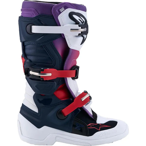 Botas Alpinestars Tech 7 Purple/Blue/Fluorescent Red/White