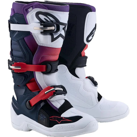 Botas Alpinestars Tech 7 Purple/Blue/Fluorescent Red/White