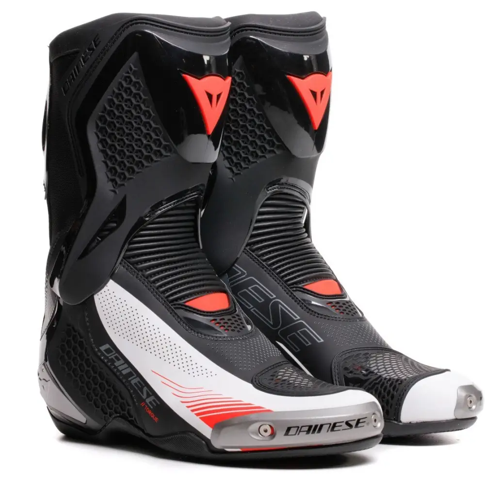 Botas Dainese Torque 4 Air Black/White/Red Fluo