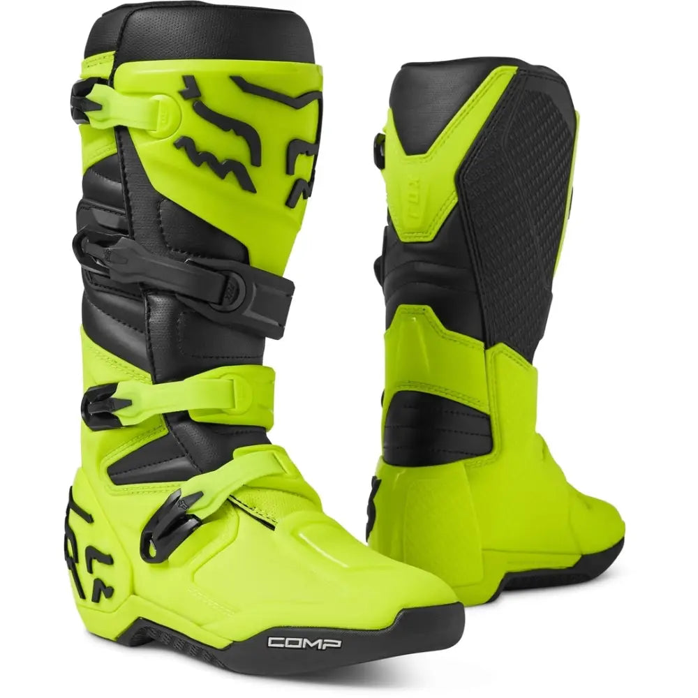 Botas Fox Racing Comp Black/Yellow Fluo