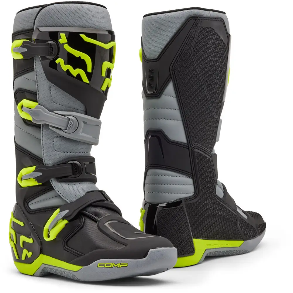 Botas Fox Racing Comp Grey/Yellow