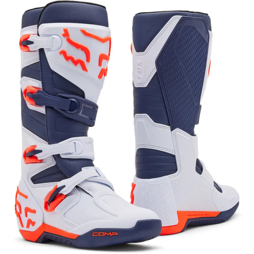 Botas Fox Racing Comp White/Navy