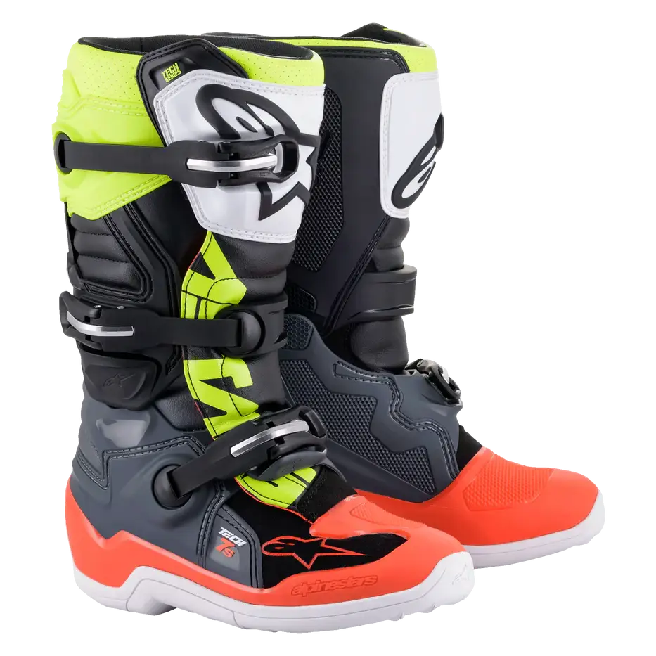 Botas para Niño Alpinestars Tech 7S Dark Gray/Red